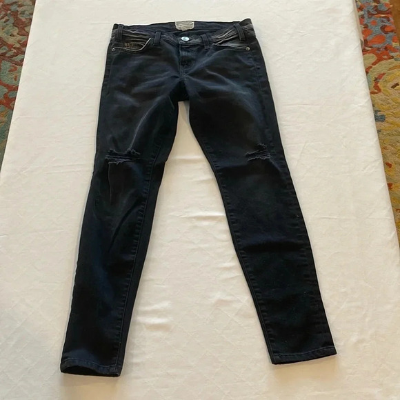 Current/Elliott The Ankle Skinny Blackjack Destroy‎ jeans women’s  size 27 EUC - Picture 1 of 6